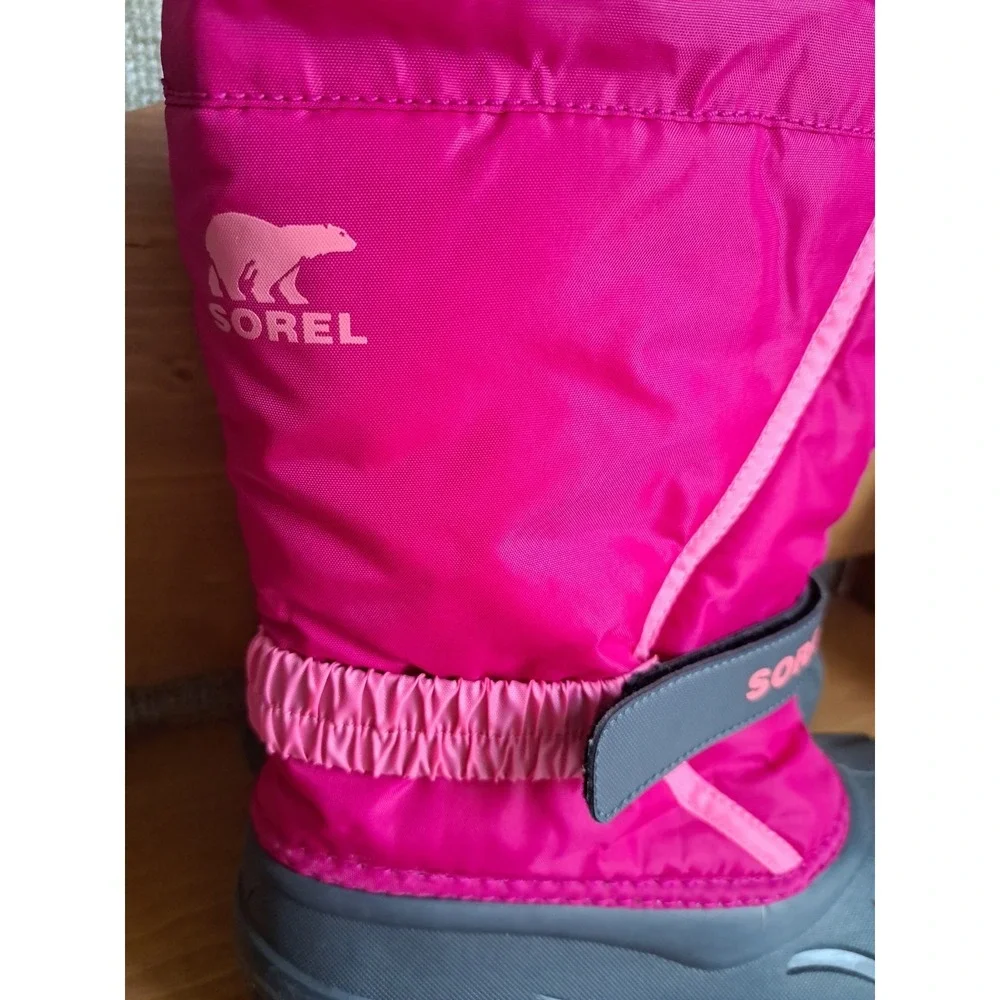 Sorel Kids Pink Waterproof Insulated Snow Boots Size 4 Girls Youth Winter